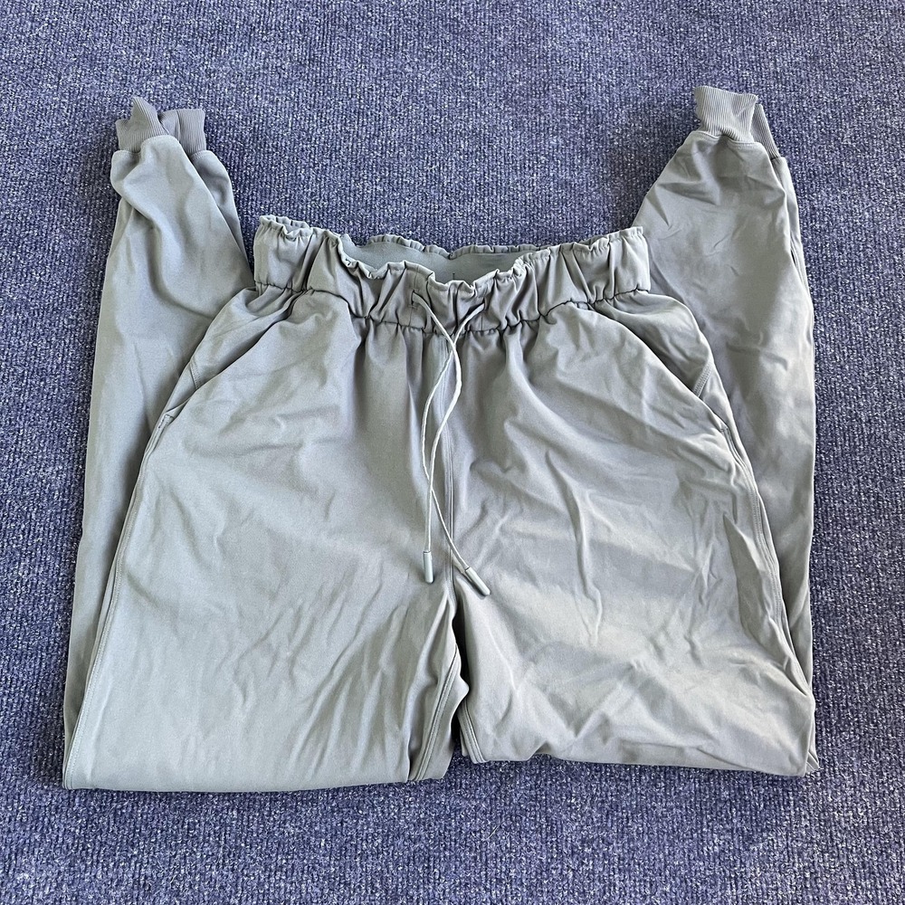 Lululemon Jogger Pants Womens 4 Green High Rise Elastic Waist Lightweight Lounge
